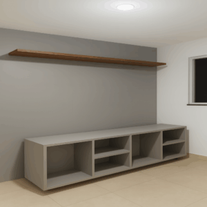 Rack planejado para TV